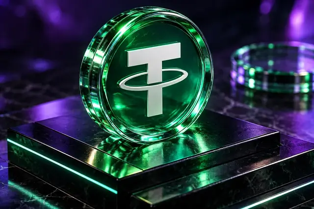 Ilustração editorial: Tether · USDT