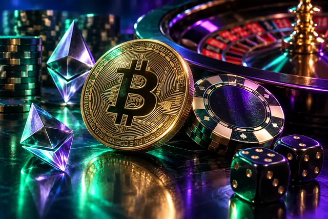 Ilustração editorial: Crypto casino