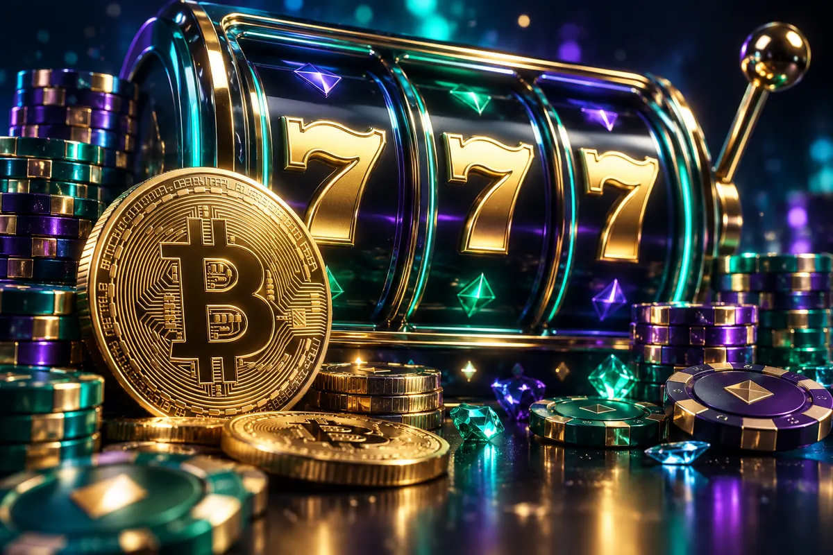 Ilustração editorial: Jackpots cripto
